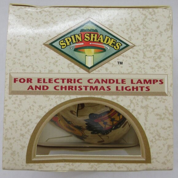 Spin Shades Revolving Spin Lamp Shade Christmas Musical Instruments 1994 Vtg - Picture 3 of 12